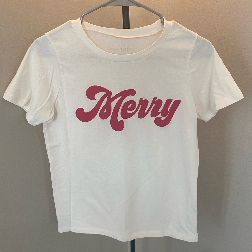 “Merry” Cream Colored Semi-Crop Top